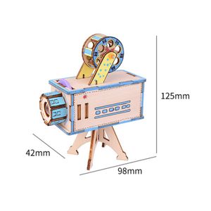 Wood Science Project Model Kit Projector 3D Building Puzzles Electronic Technology Small Production for Children Birthday Gifts