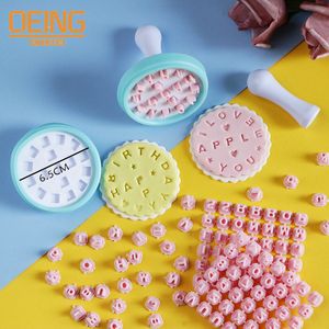 Baking Moulds Number Letters Cookie Stamp Fondant Cutter DIY Tool Custom Letter Mold s Cake Decorating Tools Pastry Mould 230331
