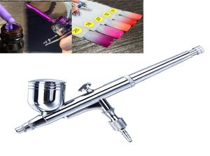 Bütün 1 adet çift aksiyon Airbrush kiti geçici dövme seti 02mm iğne hava fırçası besteleri