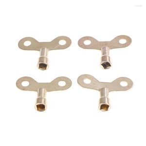 Torneiras de cozinha 4pcs Soquete quadrado Chaves de radiador de latão encanamento Chave da chave de água sólida para a válvula de ar ferramenta de 6 mm de orifício núcleo