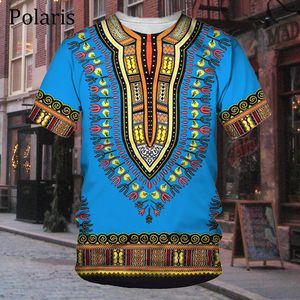 Mens Tshirts African Clothes For Men Dashiki T Shirt Traditionella slitkläder Kort ärm Casual Retro Streetwear Vintage Ethnic Style 230403