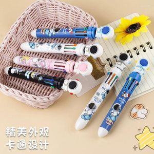 PCS Creative Ten Color Ball Point Pennor Astronaut Student Cartoon Multi Pen Stationery School Supplies