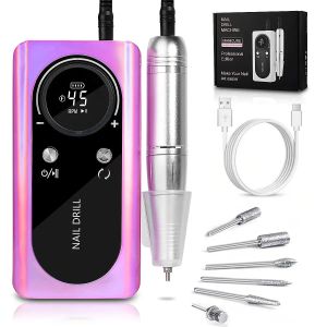 45000RPM Nail Drill Machine Electric Portable Nail File Rechargeable Nail Sander for Gel Nails Polishing For Home Manicure Salon