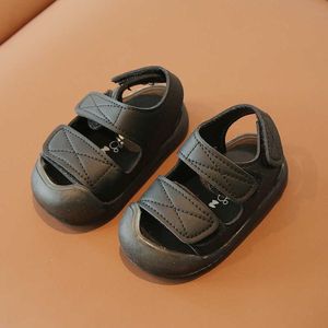 Sandals Summer New Children Korean Boy Sandals Children Baby Beach Shoe Hook Loop Hollow Non-slip Shoes For Baby Girl Boy Toddler Shoe Z0331