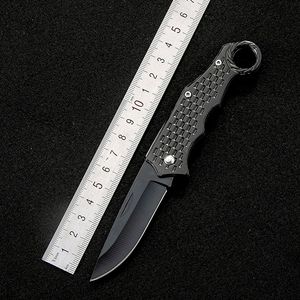 Kleine Klappmesser tragbare Campingmesser Multi -Funktion Edelstahl Taschenschuhmesser EDC -Werkzeug Minischneider Schwarze Blätter Fruchtmesser