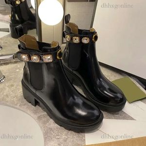 Botas nuas de salto alto com strass, fundo grosso, salto grosso, chelsea, novo tubo de fumaça, botas martin, botas curtas