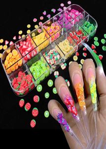 Nagelkonstdekorationer 3D Fruit DIY Design Tiny Slices Decoration Acrylic Beauty Polymer Clay Sticker Accessory6056011