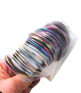 Tudo para unhas 30 peças fita listrada linha de fita de decoração de unhas adesivos DIY adesivos de cores misturadas rolls2143783