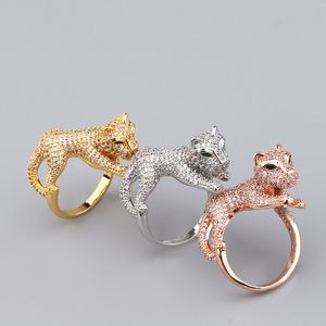 anelli di fidanzamento animali in oro argento per donna uomo argento sterling grande anello a grappolo di diamanti gioielli firmati festa di nozze compleanno promessa di San Valentino regali