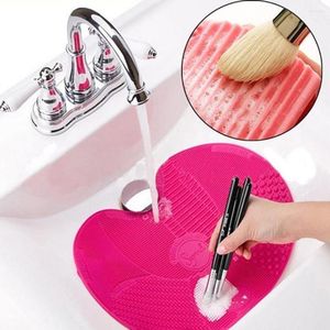 Makeup Borstes Silikonborstrengöring Make Up Washing Cosmetic Foundation Pad Scrubber Board Tool