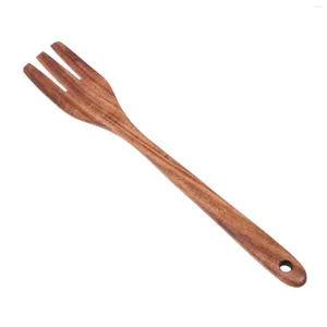 Zestawy naczyń obiadowych narzędzia do gotowania drewna drewniane widelec kuchenne narzędzie sałatki domowe