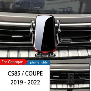 Bilhållare Wireless Charger Car Phone Holder Mount Stand för Changan CS85 2019-2022 Justerbar GPS-navigering Mobilfäste Tillbehör Q231104