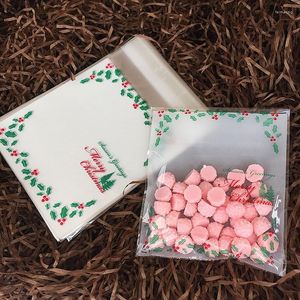 クリスマスの装飾トレンディ100pcsウェディングキャンディーバッグクッキービスキーケーキパンピングプラスチックギフトパッケージバッグ5zhh221