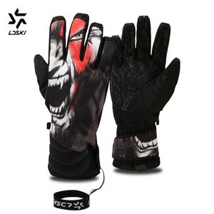 Ski Gloves LDSKI Winter Warm Gloves Insert Wrist Pad Waterproof Hand Protection Fleece Non-Slip Snowboard Cycling Hiking Fishing Motorcycle 231102