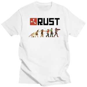 Mens tshirts Roupeding Rust Evolution T Men Algodão puro Casco de sobrevivência do pescoço vintage Pano de manga curta 230403