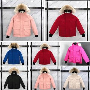 Детское пуховое пальто с большим воротником для мальчиков и девочек, камуфляжные зимние ватные куртки с капюшоном для маленьких мальчиков и девочек, повседневная верхняя одежда, детская дизайнерская куртка, одежда