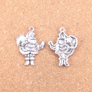 Decorazioni natalizie 36 pezzi Charms Regalo di Babbo Natale 33x25mm Pendenti antichi Gioielli in argento tibetano vintage fai da te per collana braccialetto 231102