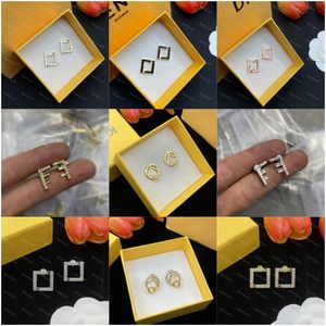 Lovely earring Luxury Designer Jewelry Diamond Stud Earings gold hoop earrings for women Mens Aretes Pearl Ear Rings silver studs with box