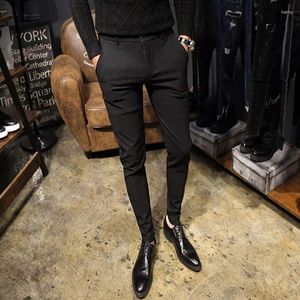 Pantaloni da uomo 2023 Primavera e Autunno Moda Trendy Vita alta Stretto Tubo dritto Casual Tinta unita Versatile Abito oversize