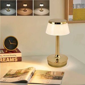 Lampy biurkowe ładowalne ściemniaczalne czujnik dotykowy nocny sypialnia nocna światło Oświetlenie bezprzewodowe Lampa stołowa LED do salonu stolik nocny Q231104
