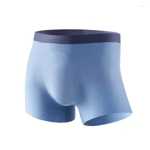 Underpants High Quality Underwear Men Boxer Shorts Antibacterial Seamless Male Pantie Ice Silk Undies Sexy 3D Pouch Boxershorts