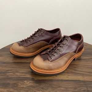 Boots Vintage Mixed Colors British Casual Men Handmade Cow Leather Dress Ankle Tooling Desert Autumn Work Motorcycle