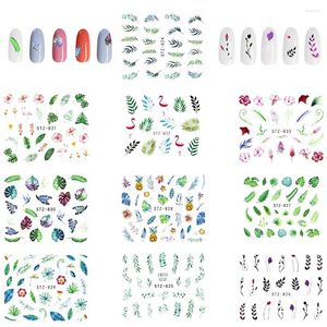 Nail Stickers 10 Kinds/lot Decal Set Water Transfer Sticker Spring Theme Flowers DIY Art Decorarion Decals