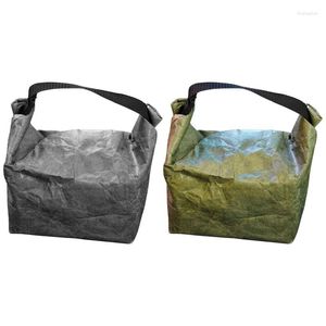 Dinnerware Sets Waterproof Du Pont Paper Lunch Bag Portable Dinner Container Picnic Storage Insulated Freezer Camping Items