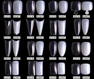 500PCS French Style Clear False Nails Tips Coffin Ballerina Acrylic Nail Tip Manicure Art Salons and Home DIY9696285