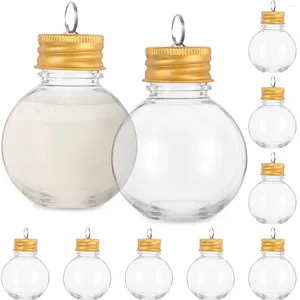 Vasi 10 pezzi Bottiglia sferica di Natale a tenuta stagna Lampadine trasparenti da viaggio Bottiglie di succo L'animale domestico portatile