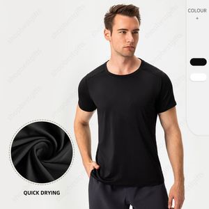 Classic Quick Drying T Shirt Men Short Sleeves Designer Breathable Outdoor Sports Running Trainning Fitness Top Tees Black White Casual Tshirts Size S-2XL for Male