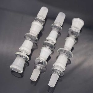 Adattatore in vetro Adattatore per ciotola per narghilè 14mm Femmina 18mm maschio bong in vetro per tubo dell'acqua piattaforma petrolifera 10 modelli