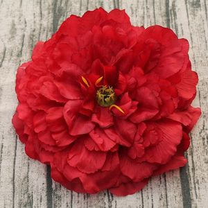 Kwiaty dekoracyjne 16 cm duże piwonia sztuczna głowica kwiatowa jedwabny DIY Ściana ślubna tło dekoracja róży róży