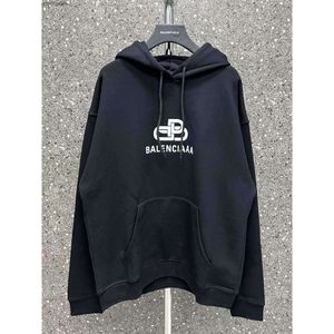 Botão solto Balencaiiga Novo Hoodie Masculino Hoodie Paris Sweater Lock B Impresso Família Mulheres Alta Edição Jll9