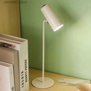 Desk Lamps LED Table Lamp for Study Eye Protection USB Touch Dimming Reading Light Flashlight Bedroom Bedside Decor Photo Sunset Desk Lamps Q231104