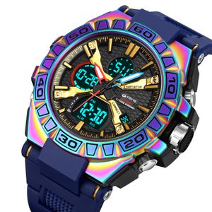 Zegarek marka marki sportowy reloJS męski analogowo-analogowy podwójny ruch Luminous kalendarz 5ATM Wodoodporne zegarki S8025 S8026 230403