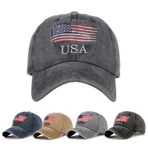 Creative USA Baseball Cap Коттон вращающийся вышитый американский флаг -шап