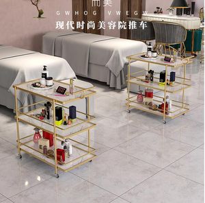 Beauty salon special cart high-grade beauty instrument skin management tattoo beauty ciliary mobile three-layer special shelving