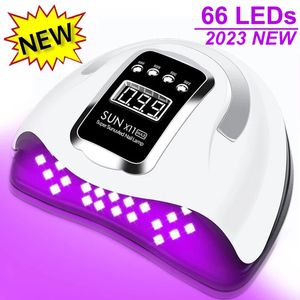 Nageltrockner 66 LEDs Nageltrockner LED-Nagellampe UV-Lampe zum Aushärten aller Gel-Nagellacke mit Bewegungserkennungs-Maniküre-Salon-Werkzeugausrüstung 230403