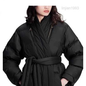 2023 Parka lungo da donna in cotone invernale caldo tunica da donna Giacca a vento da esterno Fodera Lettere vintage Design floreale di alta qualità