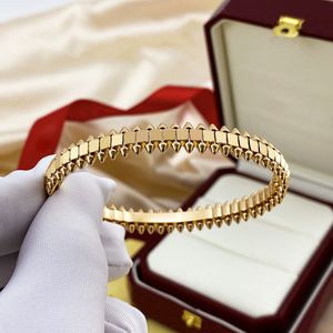 Srebrna bransoletka Złota Boletka luksusowa biżuteria dla kobiety męskie 18 -karatowe różowe złoto srebrne srebrne splowane kule mankiet bransoletka projektanci Kobieta Prezent rozmiar 17
