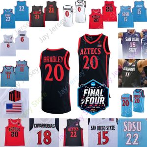 2023 Final Four 4 Jersey SDSU San Diego State Aztecs Basketball NCAA College Matt Bradley Darrion Trammell Leonard Lamont Butler Jaedon LeDee Parrish Johnson Flynn