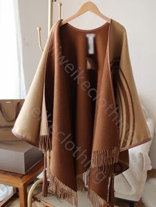 Yün Cape Coat Manteau Polar Şal Kadınlar Haute Manteaux Femme Feinge Inspired Stand yakalı Kısa Kış Cape Ceket Kadınlar için