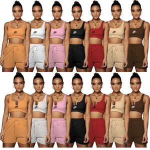 CY9051 Women's Tracksuits Multicolor U-Neckline Sports Two Piece Set High Quality Fabric