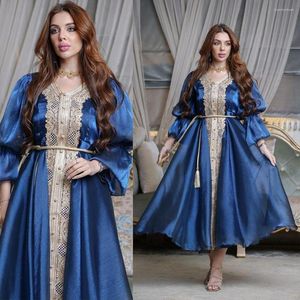 Ethnische Kleidung MD 2023 Eid Ramadan Abayas für Frauen Dubai muslimische islamische Kleider Hochzeit Langarm Abendkleid Kaftan Marocain