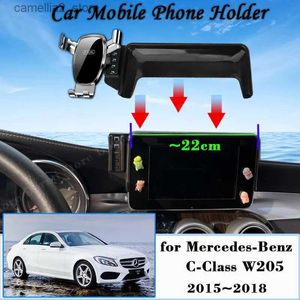 Suporte para carro Suporte para telefone móvel para Mercedes-Benz Classe C W205 2015 ~ 2018 360 Suporte giratório para GPS Suporte de navegação Acessórios Q231104