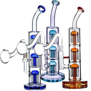 Recycler Dab Rigs Daisy Heady Bong Hookahs Braço Árvore De Vidro Grosso Bongos de Água Tubulação de Água Oil Rig Downstem Perc com 14mm Joint