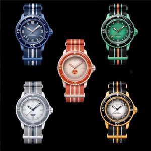 NOWOŚĆ 42 mm Ocean Watch Mens Watch bioceramiczne fałszywe automatyczne zegarki mechaniczne Wysokiej jakości pełna funkcja Ocean Spokojni Kwarc Projektant Watch Watche