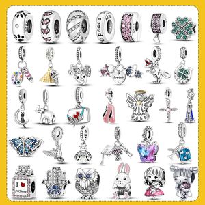 925 Silver Fit Pandora Original Charms Diy подвесные женщины браслеты.