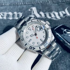 Montre de Luxe Mens Master Watches Style яхта 40 мм Sier Dial Master Автоматическое механическое сапфировое стекло классическое классическое модель складные наручные часы Супер светящие